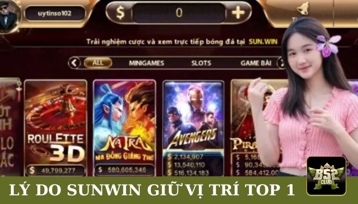 Lý do khiến Sunwin luôn giữ vị trí top 1 suốt nhiều năm